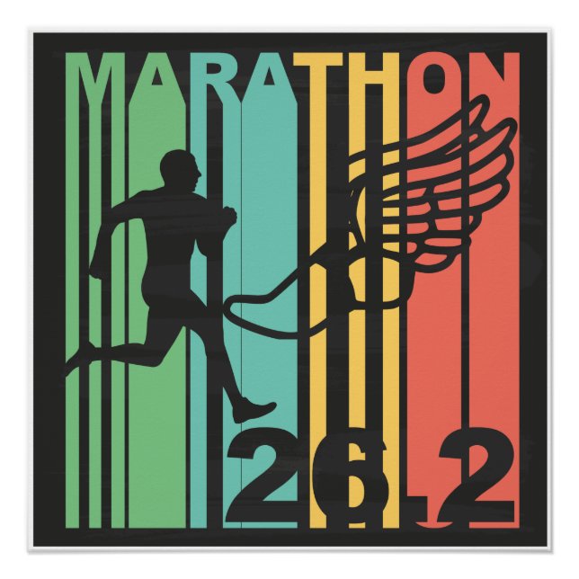 Poster Marathon rétro (Devant)