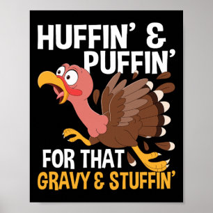 Poster Marathon Thanksgiving Courir Turquie Automne H Aut