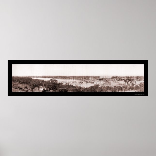 Poster Marble Falls TX Photo Pittoresque 1908 (Devant)