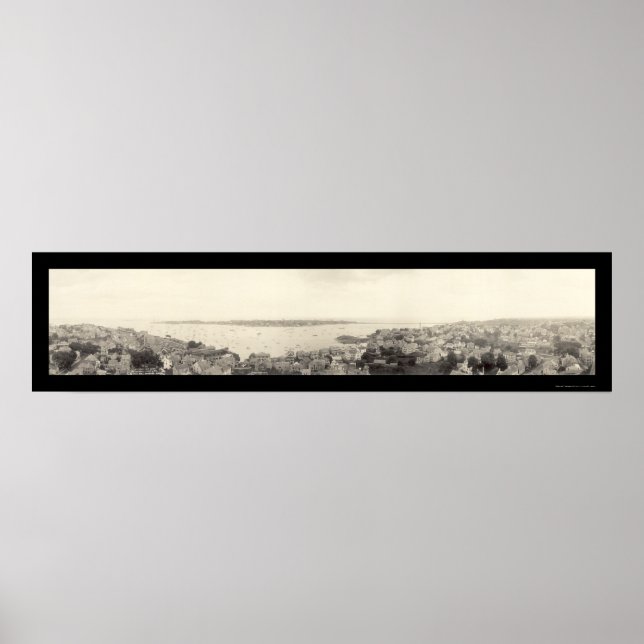 Poster Marblehead MA Birdseye Photo 1912 (Devant)