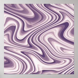 Poster Marbre Abstrait pourpre liquide