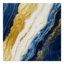 Marbre bleu marine de luxe et feuille d'or