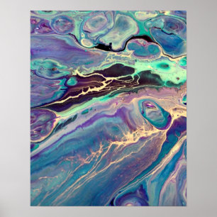 Poster Marbre Flexible Ultra Violet Acrylique Art Abstrai