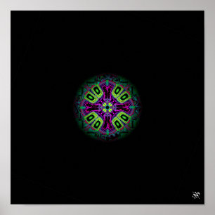 Poster Marbre (n° 7 série de marbres) motif coloré