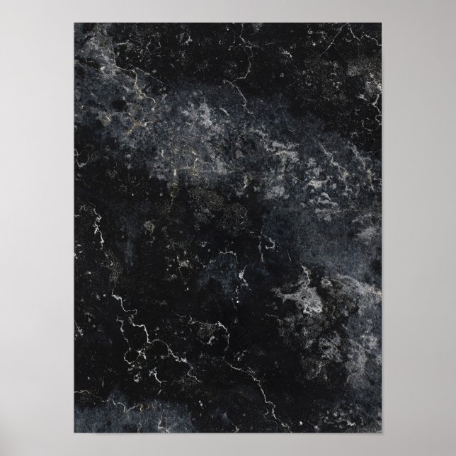 Poster Marbre noir (Devant)
