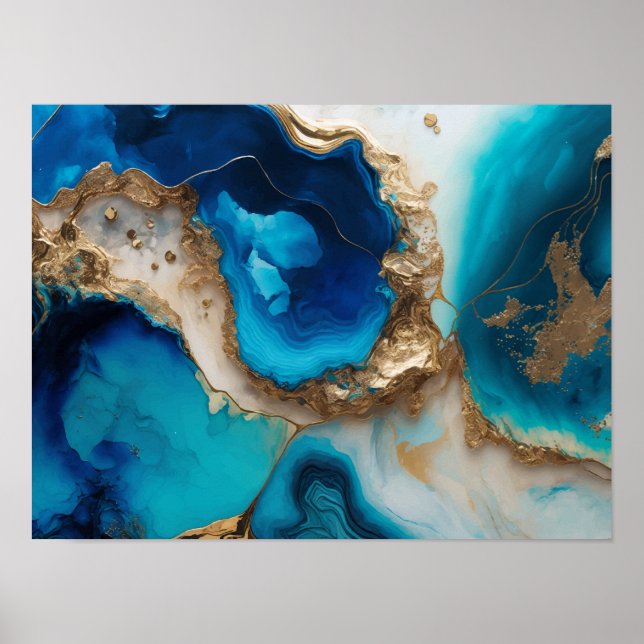 Poster Marbre pastel (Devant)