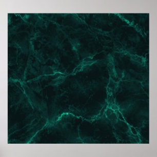 Poster Marbre vert foncé, texture transparente.