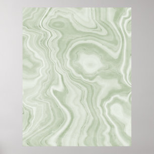Poster Marbre vert Sage