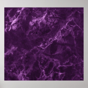 Poster Marbre violet foncé : texture luxueuse.