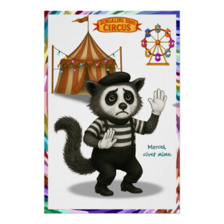 Poster Marcel, civet mime