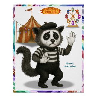 Poster Marcel, civet mime