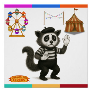 Poster Marcel, civette mime
