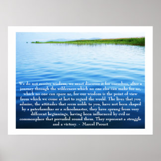 Poster Marcel Proust - Quote about LEARNING