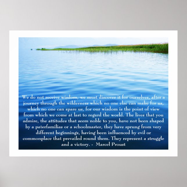 Poster Marcel Proust - Quote about LEARNING (Devant)