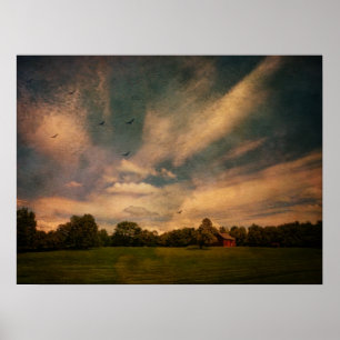 Poster Marchant la ferme