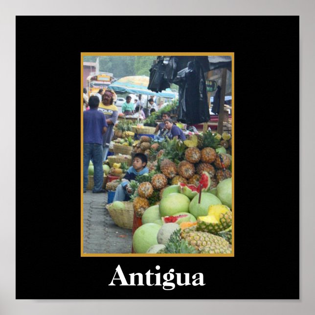 Poster Marché - Antigua - Guatemala (Devant)