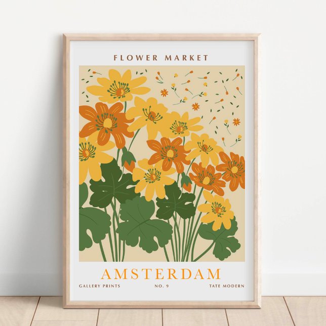 Poster Marché aux Fleurs Botanique d'Amsterdam (Créateur téléchargé)