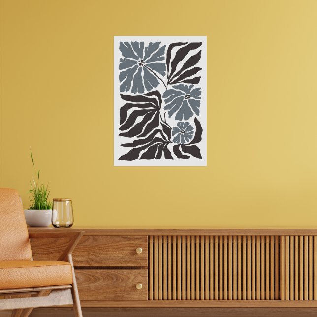 Poster Marché aux fleurs de Bohême | Feuilles Abstraits m (Salon 2)