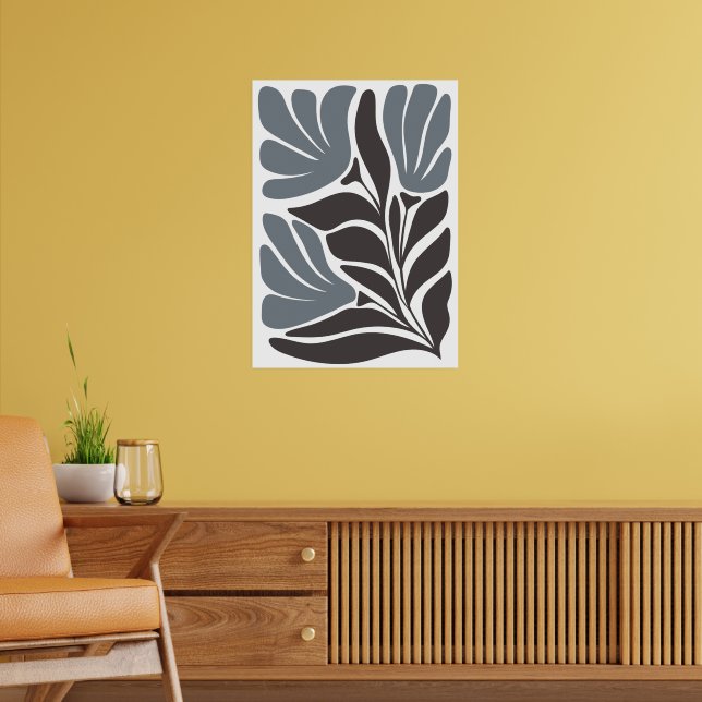 Poster Marché aux fleurs de Bohême | Feuilles Abstraits m (Salon 2)