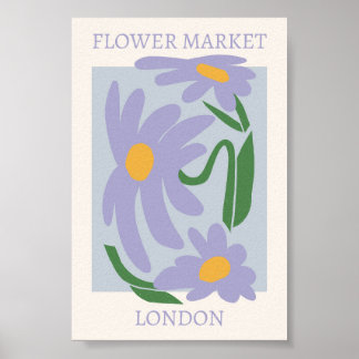 Poster Marché aux fleurs Londres