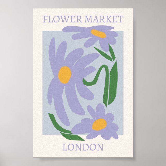 Poster Marché aux fleurs Londres (Devant)