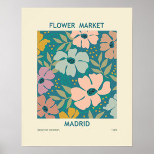 Poster Marché aux fleurs Madrid Imprimer