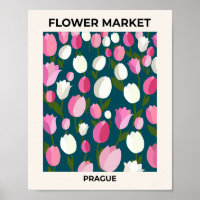 Marché aux Fleurs Prague Tulipes Bleu Marine Et Ro