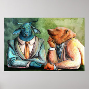 Poster Marché boursier par Portia St Luke