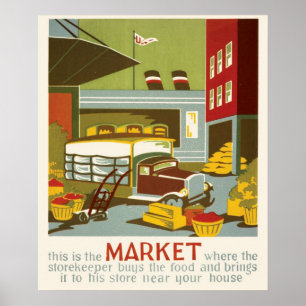 Poster Marché d'affiche de WPA
