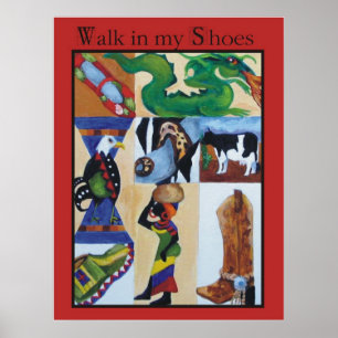 Poster marche dans mes chaussures