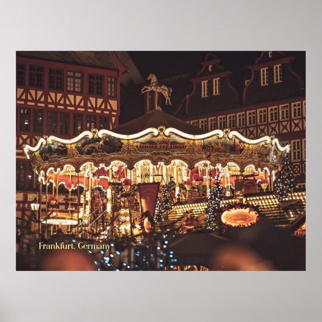 Poster Marché de Noël, Francfort, Allemagne (Devant)