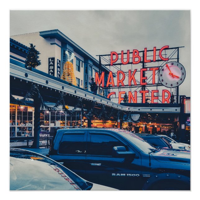 Poster Marché de Pike de Seattle (Devant)