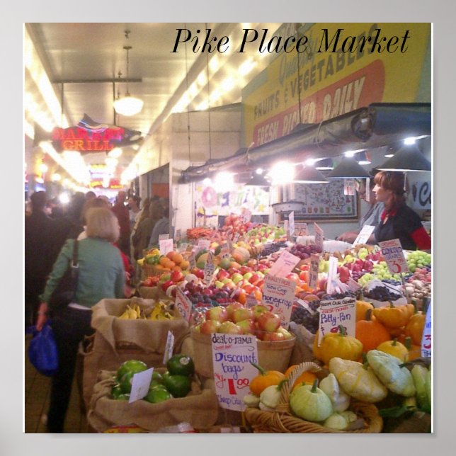 Poster Marché de Pike Place (Devant)