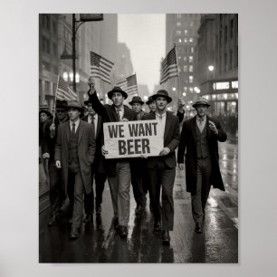 Poster Marche de protestation de l'ère de la prohibition