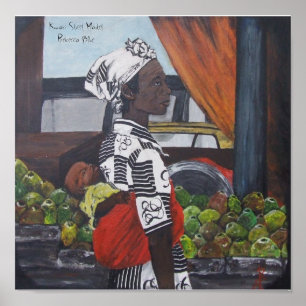 Poster Marché de rue Kumasi