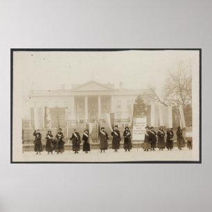 Poster Marche de suffragettes sur Washington