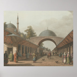 Poster Marché de Turc ottoman de Burgas en Bulgarie