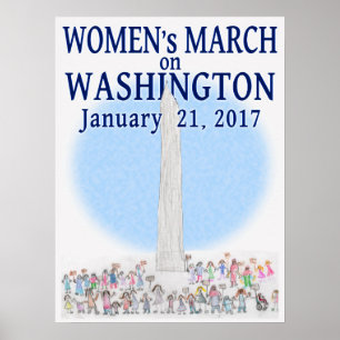 Poster Marche des femmes à Washington - par Pearl
