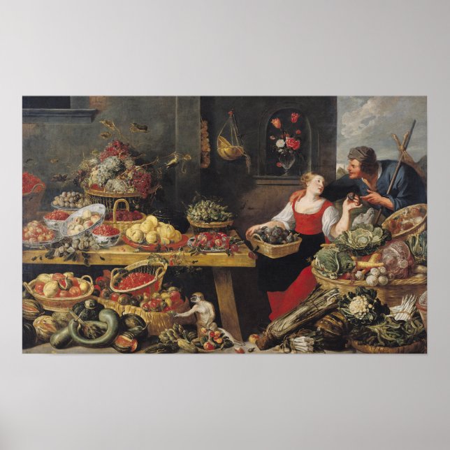 Poster Marché des fruits et légumes (Devant)