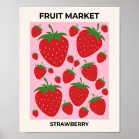 Marché des fruits Fraises roses Aliments Art Abstr