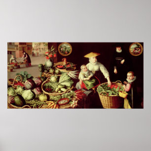 Poster Marché des légumes