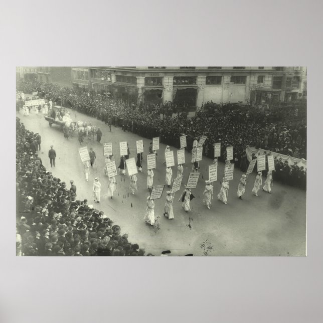 Poster Marche des suffragistes à New York (Devant)