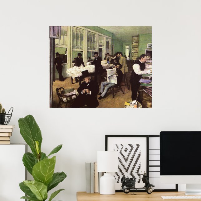 Poster Marché du coton à la Nouvelle-Orléans par Edgar De (Bureau à domicile)