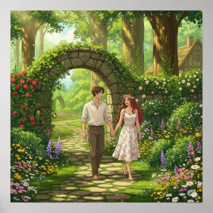 Poster Marche du Jardin de Cottagecore
