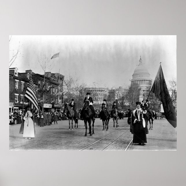 Poster Marche du suffrage féminin à Washington (Devant)