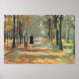 Poster Marche en couple dans les bois par Lesser Ury