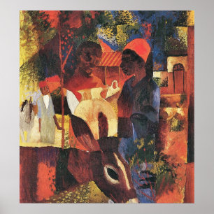 Poster Marché en Tunisie avant août Macke