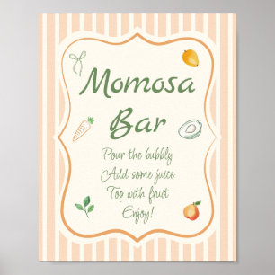 Poster Marché fermier Baby Shower Bar à Momosa