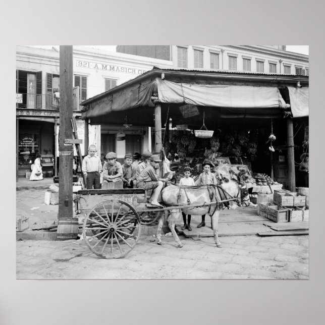 Poster Marché français de la Nouvelle-Orléans, 1910. Phot (Devant)