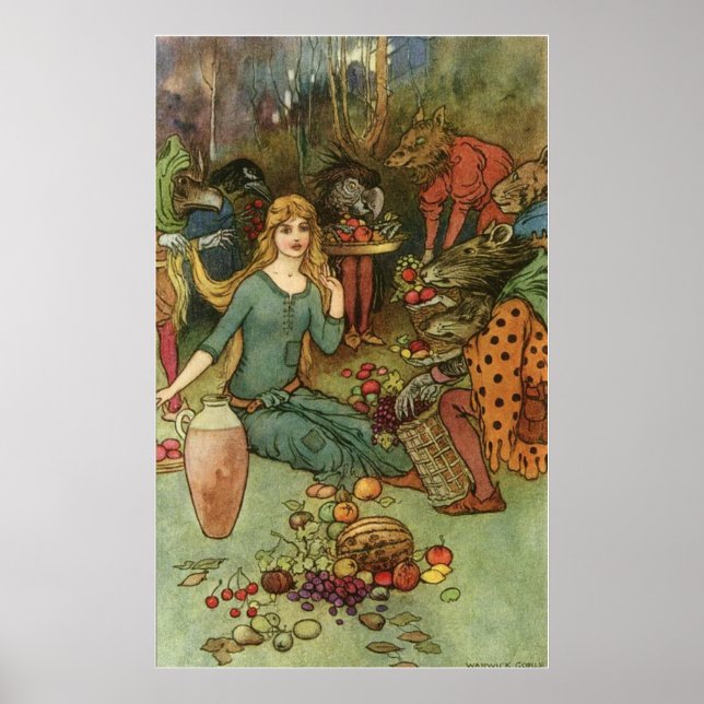 Poster Marché Goblin par warwick goble (Devant)